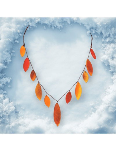 Collier Colibri orange