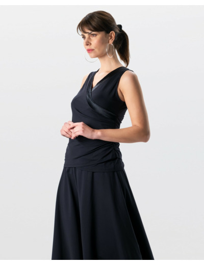 Sira - Haut de danse noire décolleté en V - Werner Kern