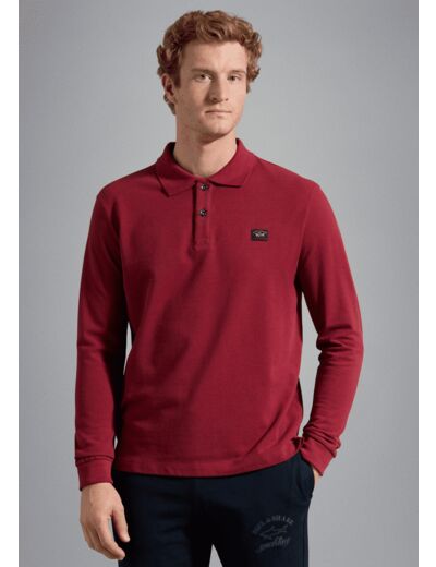 Polo manches longues Paul & Shark bordeaux