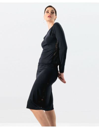 Phila - Haut de danse noire maches longues - Werner Kern