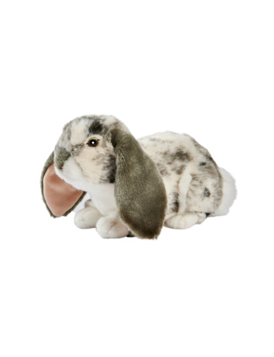 Lapin bélier gris couché 30 cm