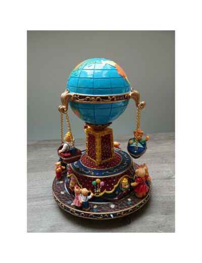 Boite à musique Manège Globe Terrestre - Zen Deco