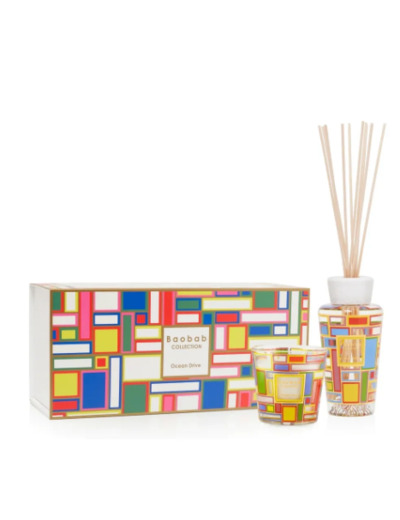 COFFRET BOUGIE ET DIFFUSEUR - MY FIRST BAOBAB  - OCEAN DRIVE - BAOBAB COLLECTION - Tangerine-Yuzu-Cèdre