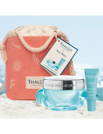Pochon  Gel crème fraîcheur hydratant Sérum désaltérant intensif Source Marine Thalgo-Algue Marine.