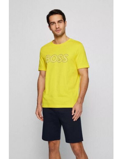 T-Shirt BOSS jaune en coton