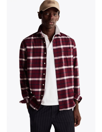 Chemise à carreaux Tommy Hilfiger rouge