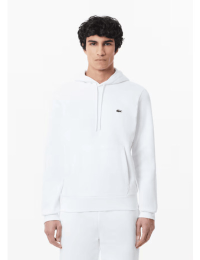 Sweat à capuche Lacoste blanc