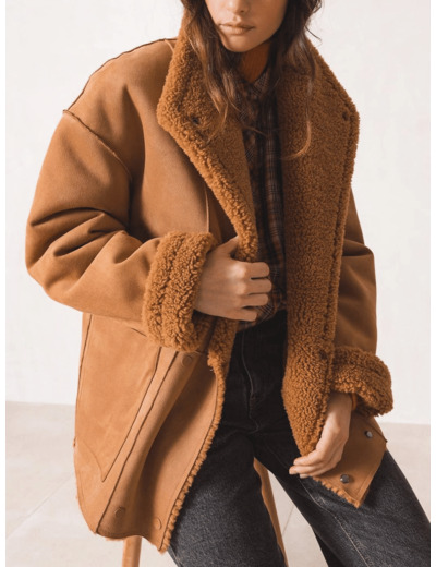 MANTEAU REVERSIBLE CAMEL