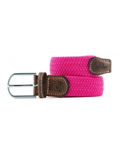 Ceinture tressée Billybelt rose en cuir