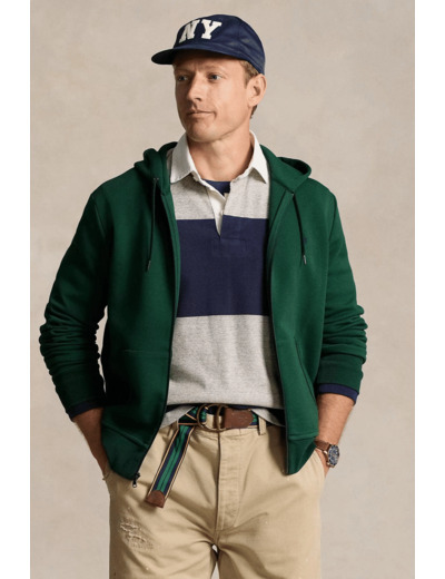 Sweat zippé Ralph Lauren vert