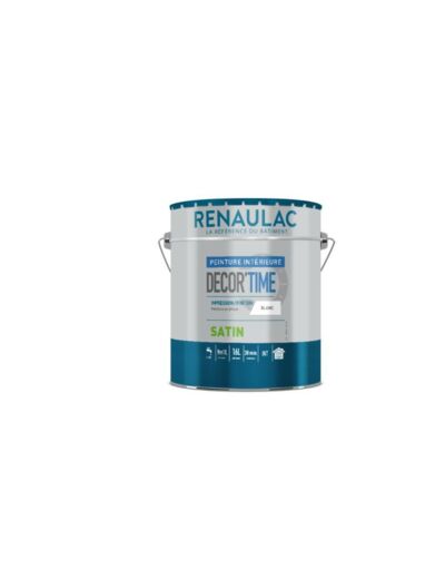 Peinture renaulac  gamme pro satin  decortime 12 L 108 m²