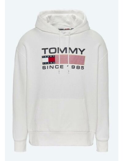 Sweat à capuche Tommy Jeans blanc