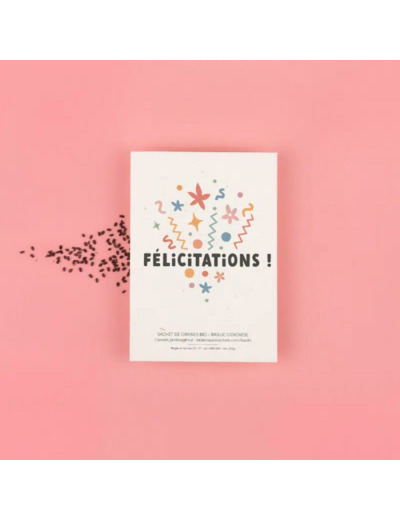 SACHET DE GRAINES 'FÉLICITATIONS' - LA FABRIQUE A SACHETS