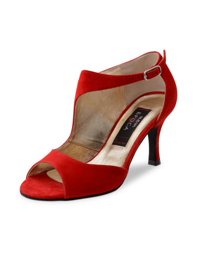 Linea - Chaussures de danse en nubuck rouge pour femme - Nueva Epoca