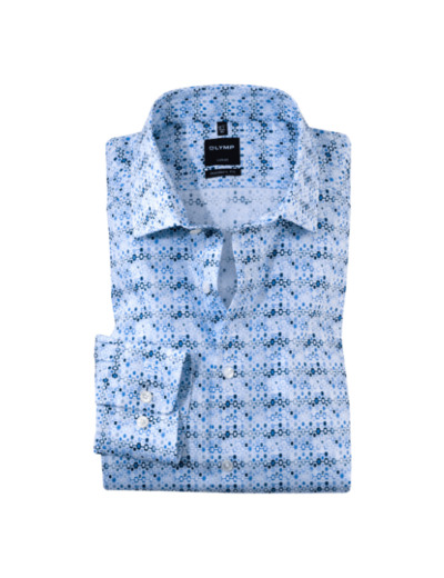 Chemise à motifs OLYMP bleue