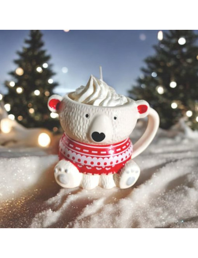 Bougie Mug de Noël - Ours Polaire Madeleine