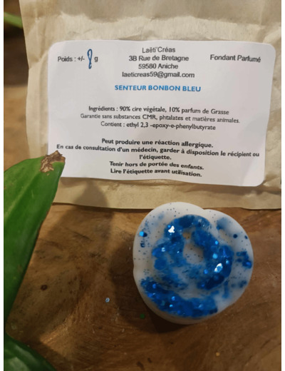 Fondant Parfumé BONBON BLEU 8g - LAETI'CREAS - Sur le trottoir d'en face