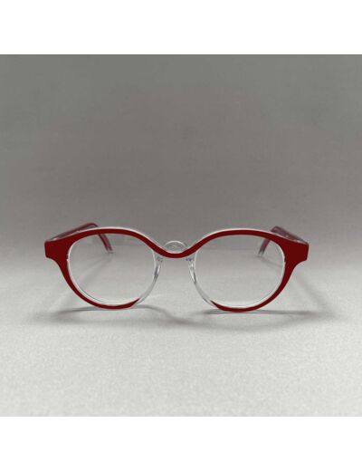 Lunettes de Vue Femme Rondes Pierre Eyewear Modèle JESSY Couleur Rouge / Bleu