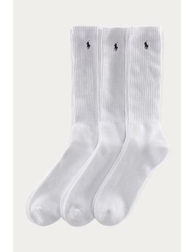 Lot de 3 paires de chaussettes Ralph Lauren blanches