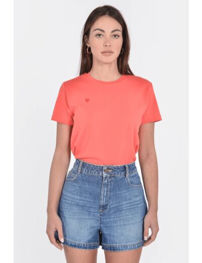 T-SHIRT CŒUR STRAWBERRY