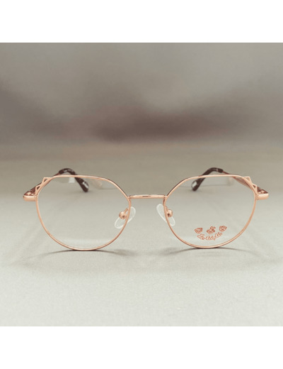 Lunettes de Vue Enfant de la Marque Les Triplés Coloris Doré Rosé / Ecaille Violette