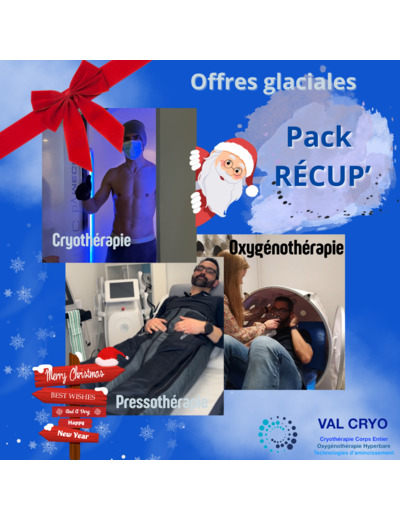 Séance de Cryotherapie, Oxygénothérapie et Pressothérapie - OFFRE SPÉCIALE NOËL - Val Cryo