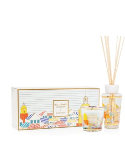 COFFRET CADEAU  BOUGIE ET DIFFUSEUR - MY FIRST BAOBAB A SAINT-TROPEZ - BAOBAB COLLECTION - Menthe - Thym - Basilic