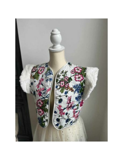 GILET SANS MANCHE- HEIDI - TAILLE M - Coton - MARIE-LOUISE CREATIONS - Sur le trottoir d'en face