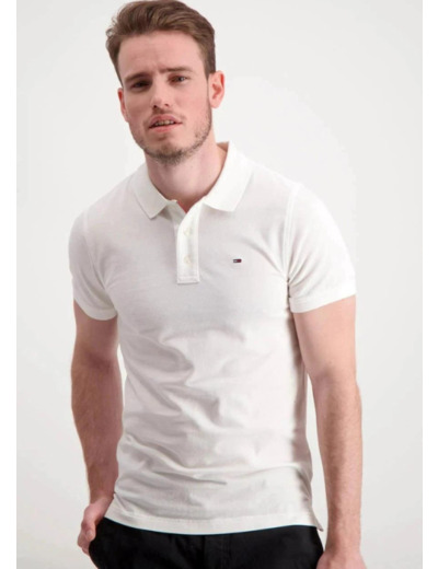 Polo Tommy Jeans blanc