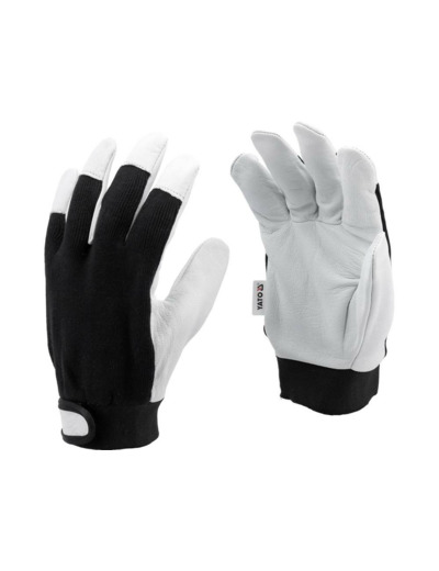 Gants de travail en cuir et coton taille 9 - YT-746391