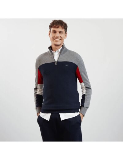 Pull demi-zip FFR Eden Park marine