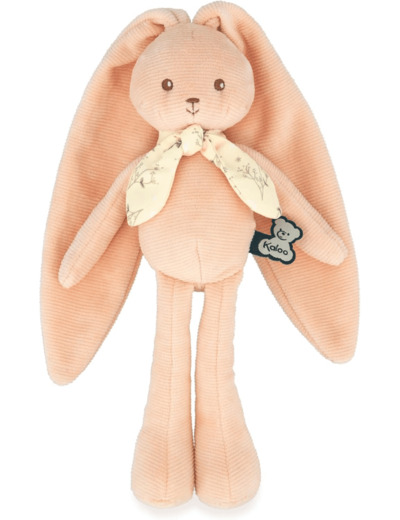 Lapinoo - Pantin Lapin Pêche - Petite Peluche Bébé en Velours Côtelé