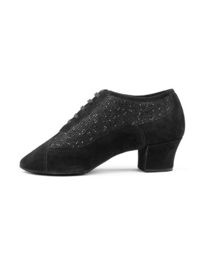 PD701 - Chaussures d'entrainement femme brillante à talon cubain 5cm - Portdance