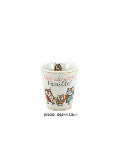 Petite tasse "Chouette Famille "