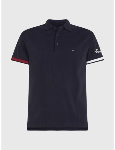 Polo à liserés Tommy hilfiger ajusté marine