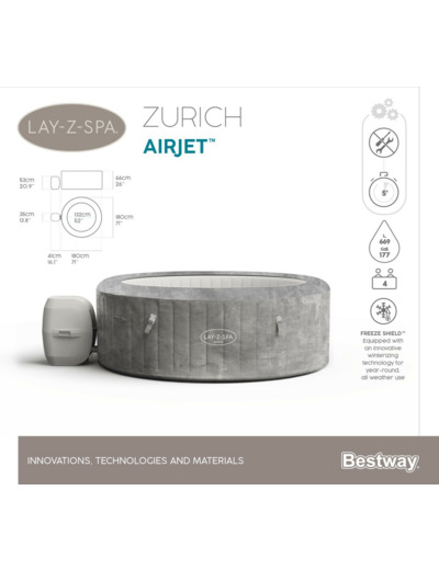 SPA Bestway Zurich 2/4 personnes 180cm