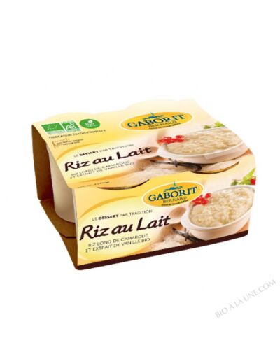 Riz au lait nature 4x140g - Abc Bio