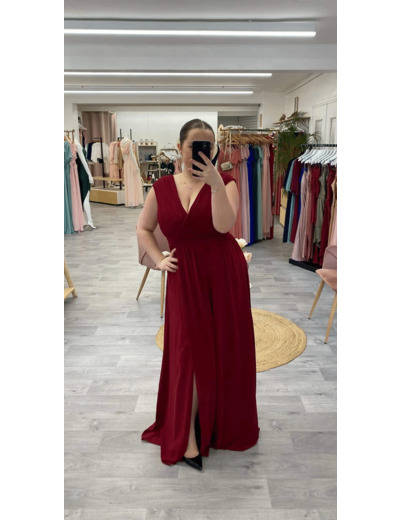 Robe longue de cérémonie Bordeaux