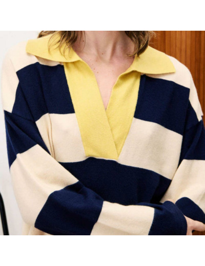 PULL COLCHIQUE BLEU MARINE - FRNCH