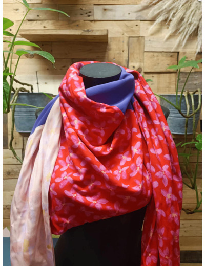 Foulard XL - SEVILLE N°124 - Viscose/Coton - MARIE-LOUISE CREATIONS - Sur le trottoir d'en face