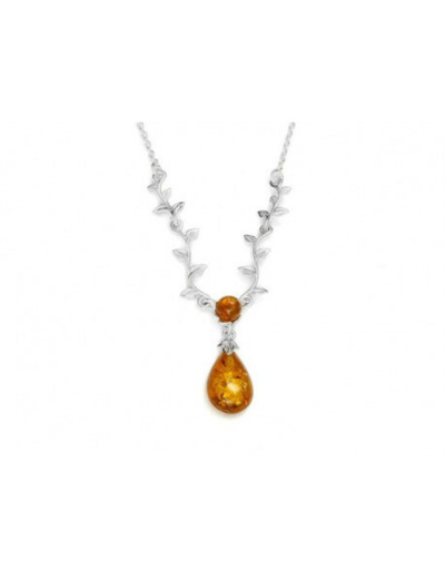 Collier argent Ambre - Magie d'Or