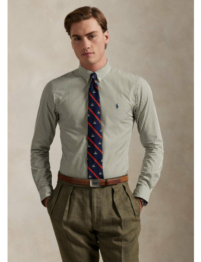 Chemise rayée Ralph Lauren verte