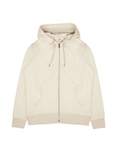 Sweat zippé à capuche Ralph Lauren beige