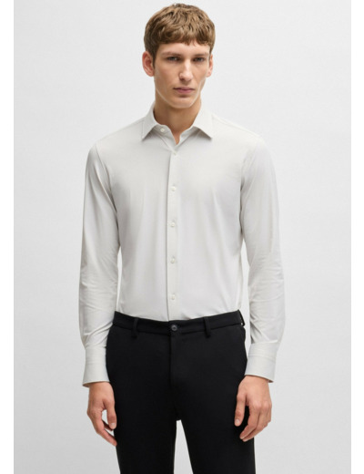 Chemise à motifs BOSS ajustée beige