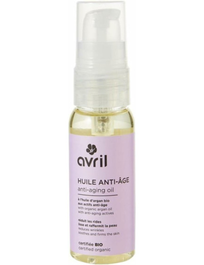 Huile anti-âge 30ml - A l'huile d'argan bio - Certifiée bio, Avril