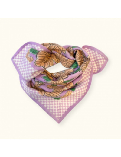 SMALL FOULARD MANIKA "BLOOM" LAVANDE