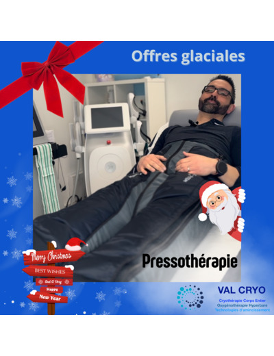 Pack de 12 séances de Pressothérapie - OFFRE NOËL - Val Cryo