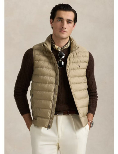 Doudoune sans manche Ralph Lauren beige