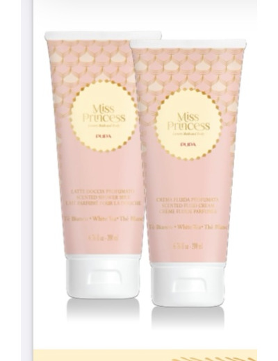 Coffret lait de douche et lait hydratant corps Pétales de rose Miss Princesse Pupa-Algue Marine.