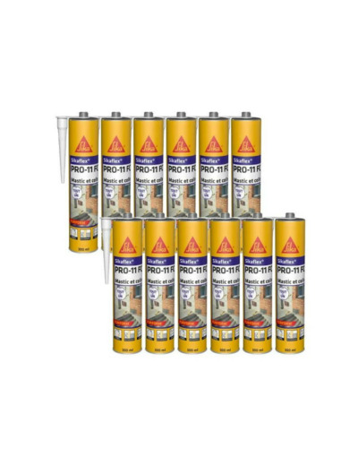 Lot de 12 mastics colles SIKA Sikaflex PRO 11 FC Purform - Blanc - 300ml